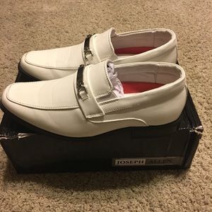 Joseph Allen Boys White Dress Shoes